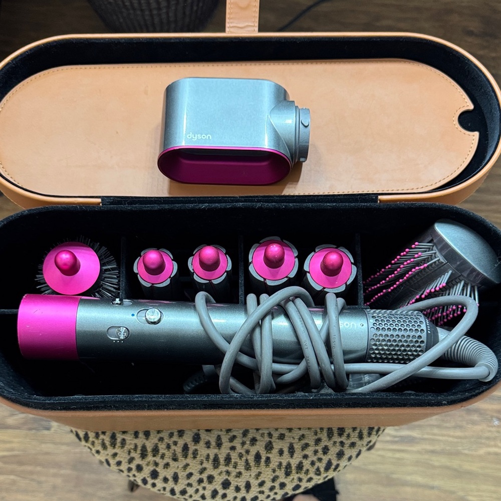 Dyson Hair Styling Set with Pink and Silver